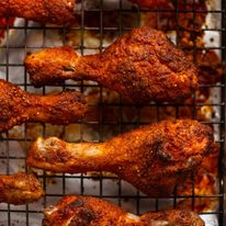Freshly cooked Crispy Baked Chicken Drumsticks