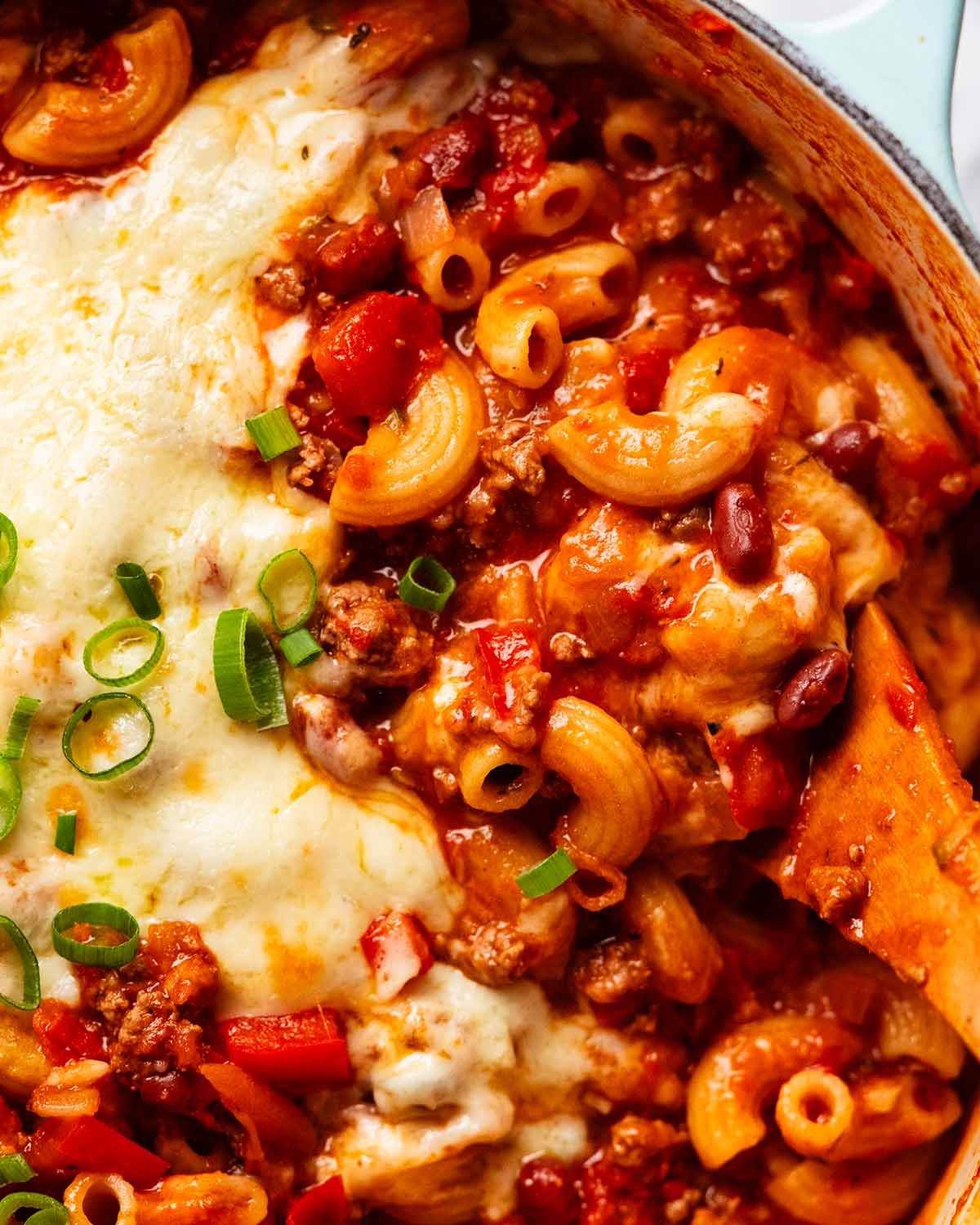 One pot Cajun beef pasta