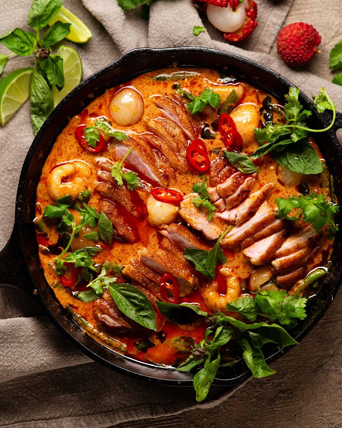 Thai red duck curry