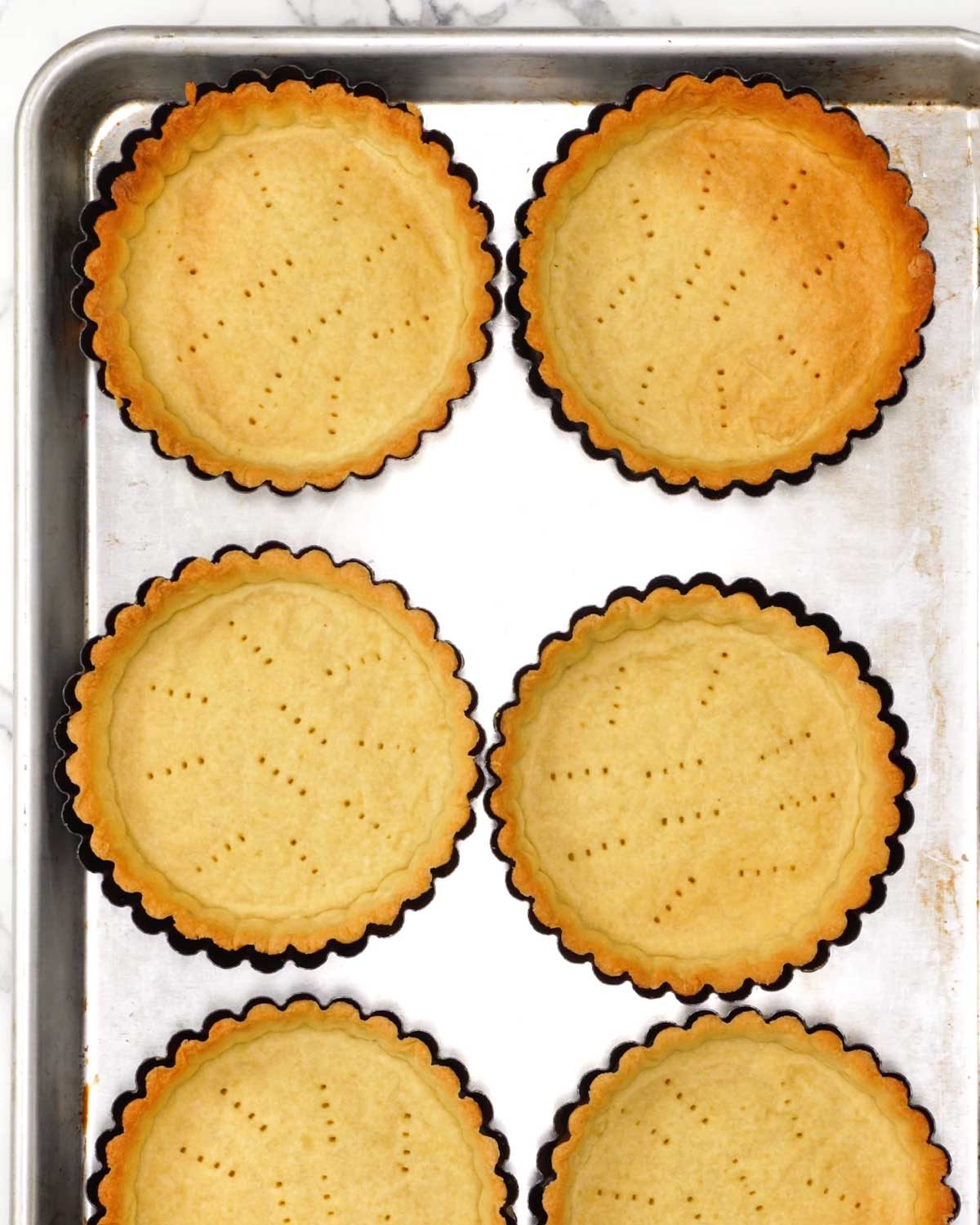 Sweet tartlet shell - pate sucree tart crust