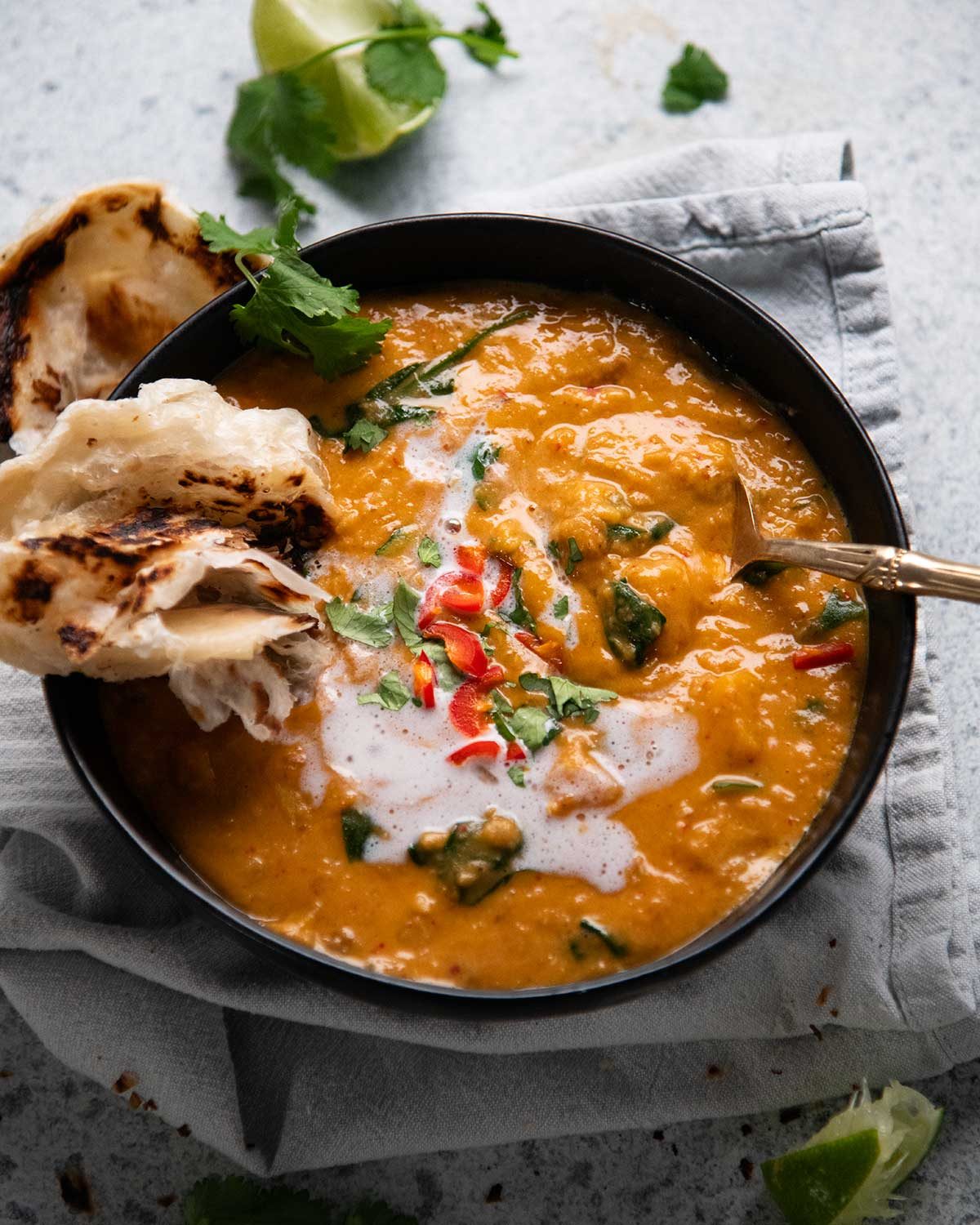 Thai red lentil soup