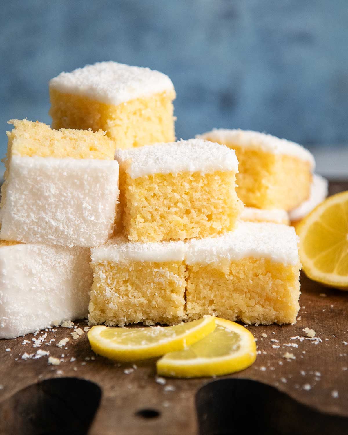 Lemon Coconut Cake Slice