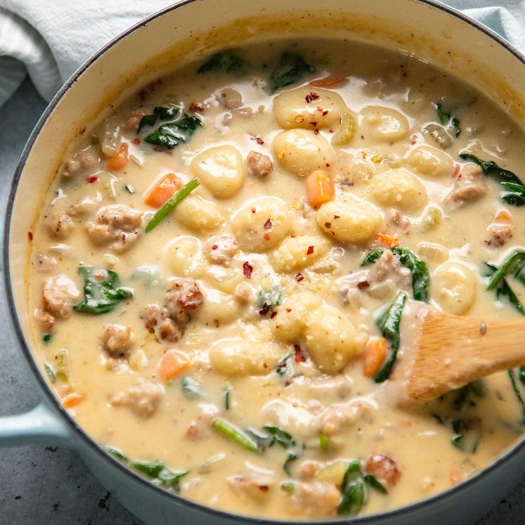 Creamy Sausage Gnocchi Soup