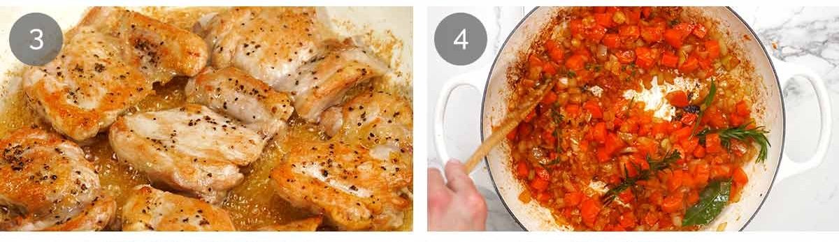 Chicken Cassoulet - steps